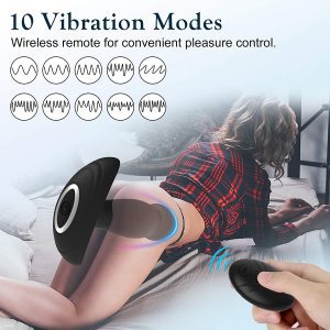 10 Vibration Butt Plug With Wireless Remote Controller