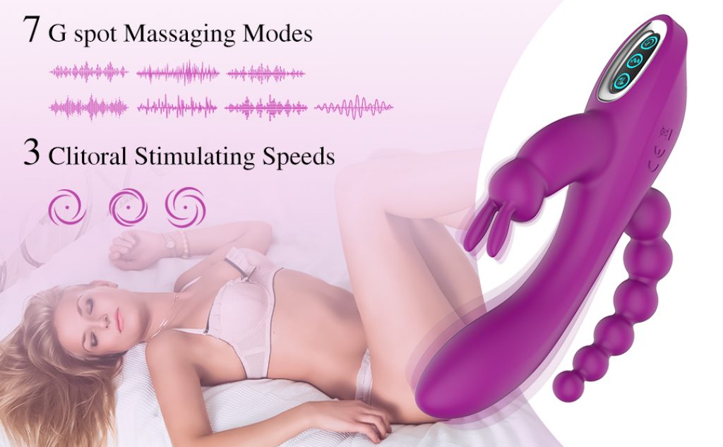 3 in 1 G-Spot Rabbit Vibrator5