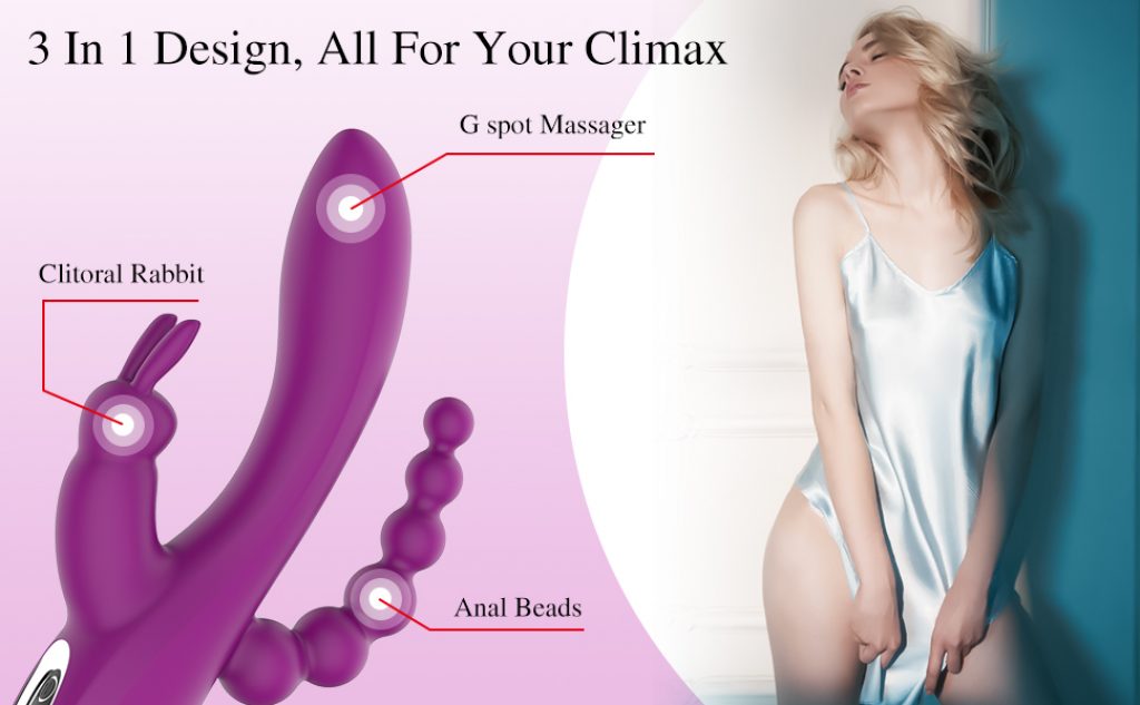 3 in 1 G-Spot Rabbit Vibrator5
