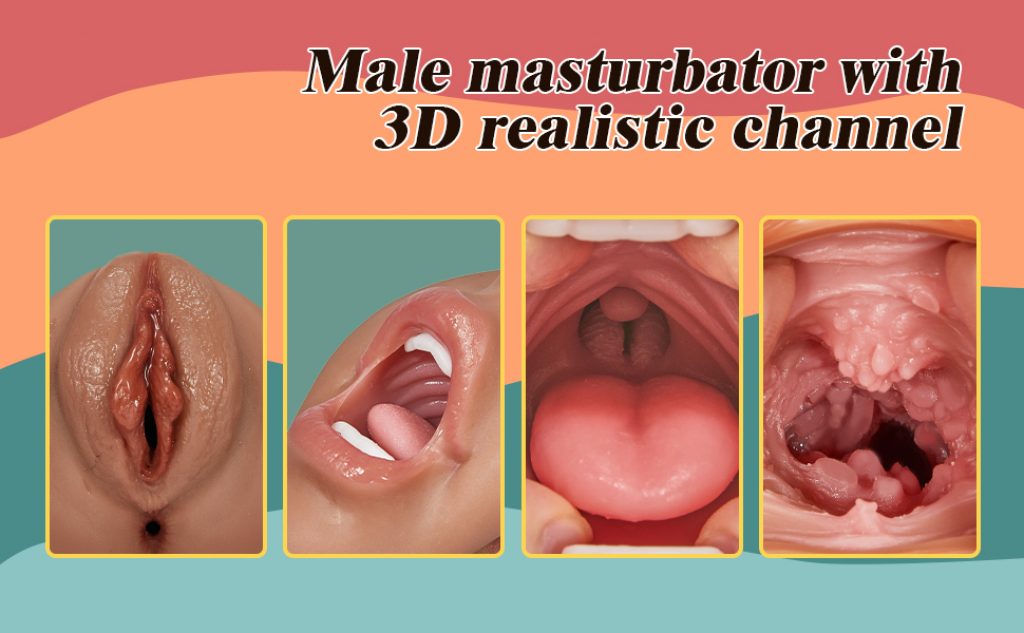 3 in 1 Realistic Brown Pocket Pussy Male Masturbator