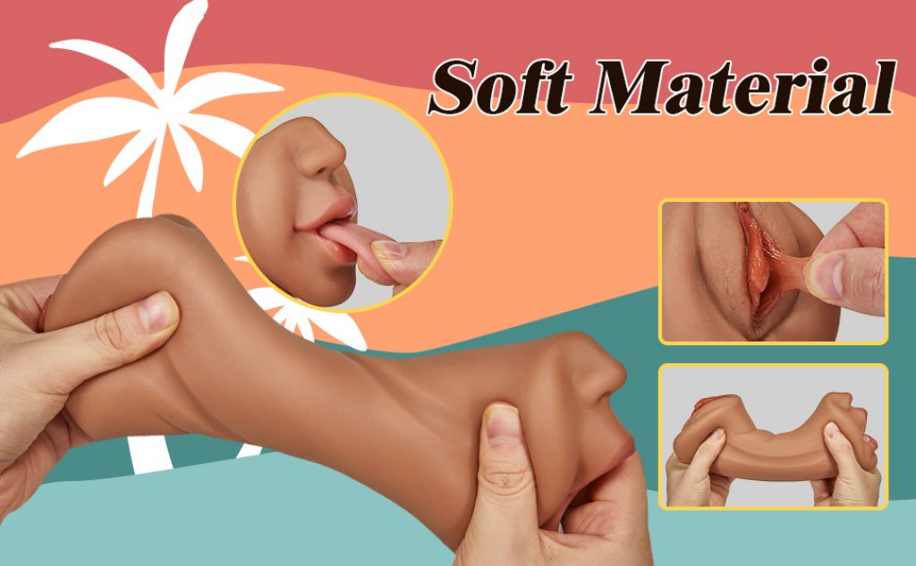 3 in 1 Realistic Brown Pocket Pussy Male Masturbator