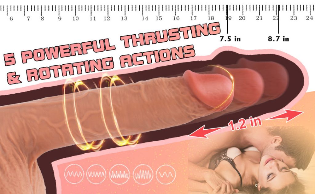 7 Vibrations Thrusting Super Realistic Dildo