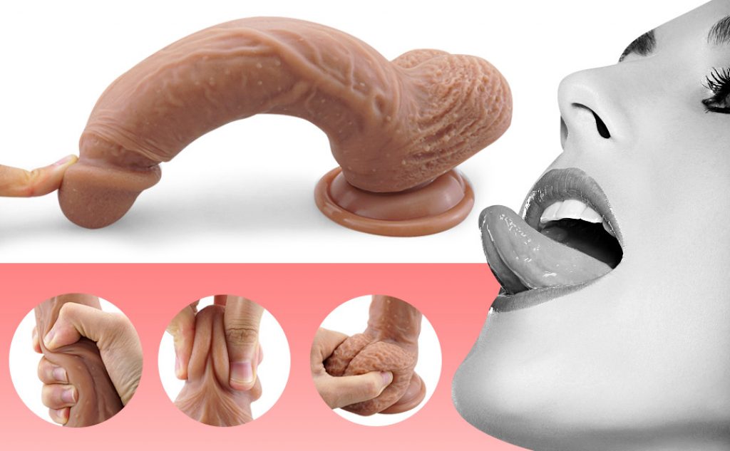 Huge 9 Inch Flexible Realistic Dildo