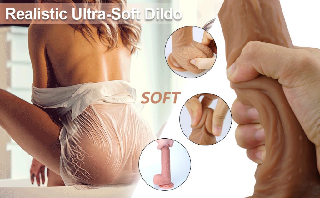 Huge 9 Inch Flexible Realistic Dildo