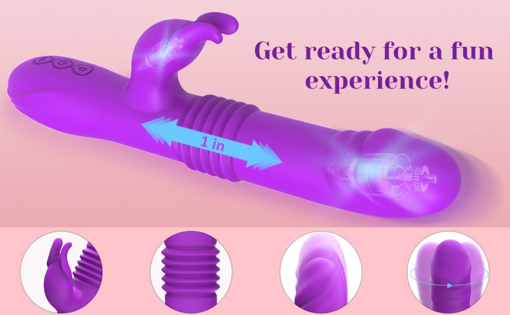Strong 21 Vibrations Thrusting Rabbit Vibrator