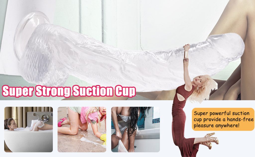Buy 12" Strong Suction Cup Transparent Dildo online in India