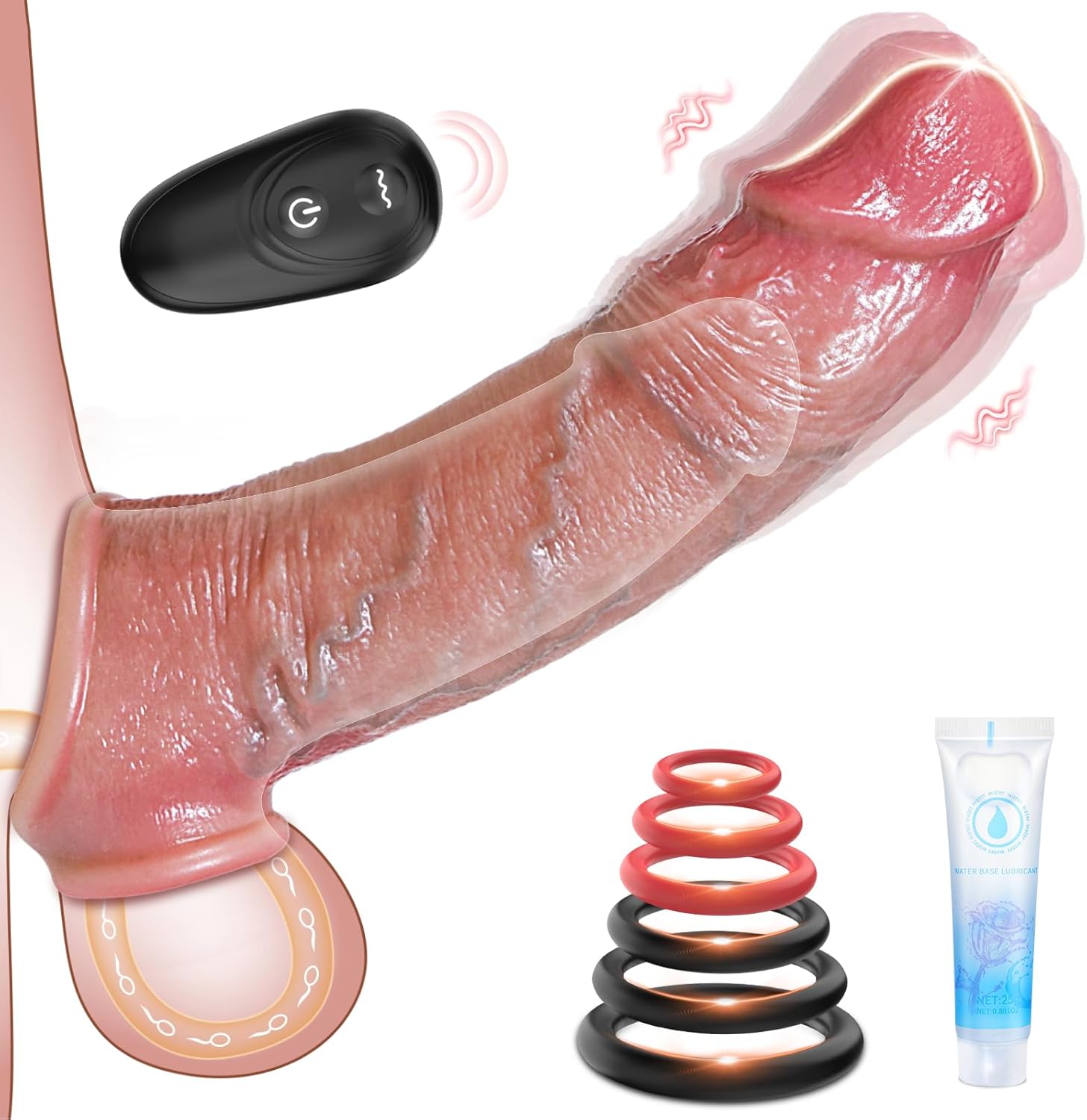 Realistic Vibrating Penis Extender