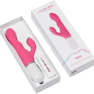 The main image of the Lovense Nora Rabbit Vibrator, a purple, app-controlled rabbit vibrator known for its thrusting motion. Product from TheSexToysIndia.