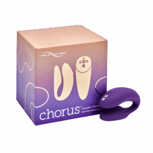 The main image of the sapphire blue We-Vibe Chorus Wearable App-Controlled Vibrator, a couples vibrator designed to be worn discreetly during intimacy. Product from TheSexToysIndia.
